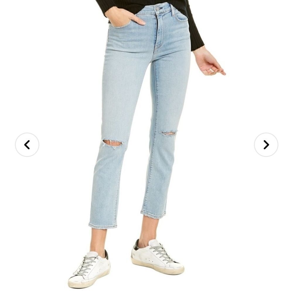 Hudson Barbara high waist crop straight jeans